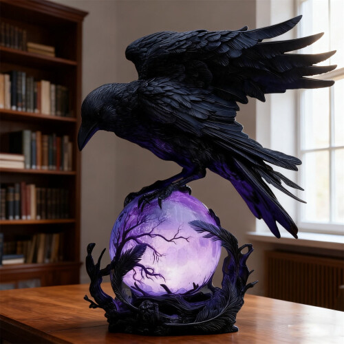 Gothic Crow LED-Skulpturlampe Weihnachtsdekoration 2
