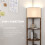 Corner Floor Light, with Shelves - Wood-Effect 6