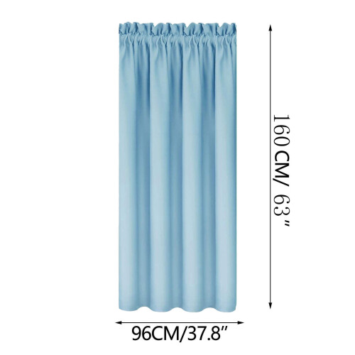 Solid Heat Insulation Curtain Pink 63x38 Inch 1