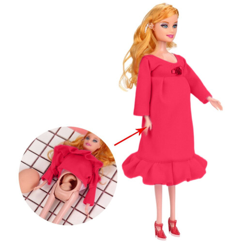 Interactive Pregnant Mommy Doll Set 30cm with Removable 2