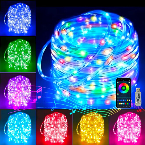 Guirlande lumineuse Bluetooth RGB50LED 5 m 1
