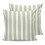 Housses de coussin d'extérieur à rayures vert sauge et blanches 7