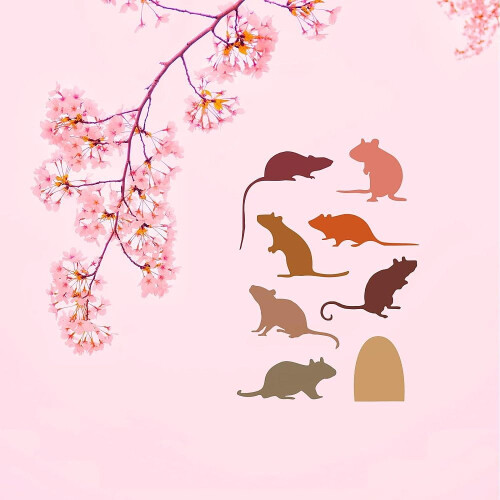 Reusable Mouse Stencil 29.7 x 21 cm for Wood Paper Wall Tile 1