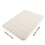 Tapis de bain rayé en mousse à mémoire de forme 51 x 89 cm blanc 3
