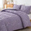 Purple Boho Queen Comforter Set Microfiber 3-Piece 2