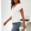 Γυναικείο Μπλούζα με V-Neck, Ελαφρύ, Ελαστικό, Casual 5