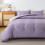 Purple Boho Queen Comforter Set Microfiber 3-Piece 5