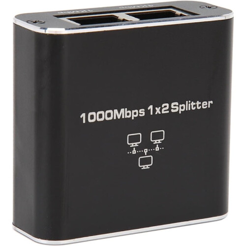 Splitter per cavo Ethernet RJ45 1000Mbps1to2 1