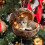 Karácsonyi akril díszek aranyos állatmintával 12 db 6