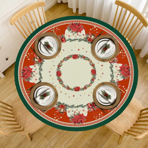 Nappe ronde élastique, imperméable et lavable, pour 36 à 44 pouces 2