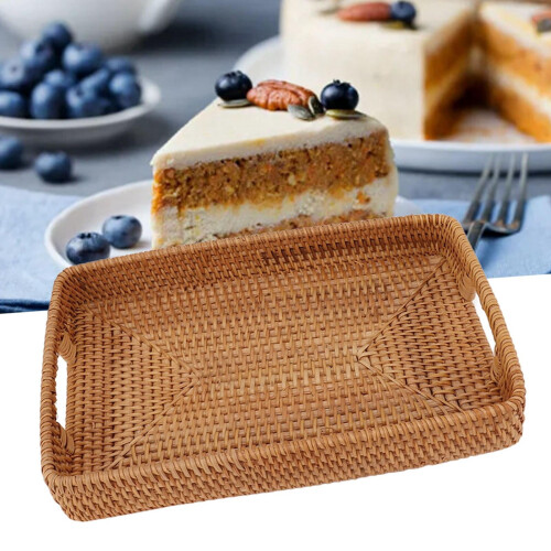 Handvävd rottingbricka rektangulär 34,5 x 23,5 cm 2