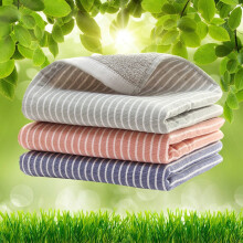 Cotton Hand Towel Colorful Stripe 3 Pcs 13.4x13.4 In