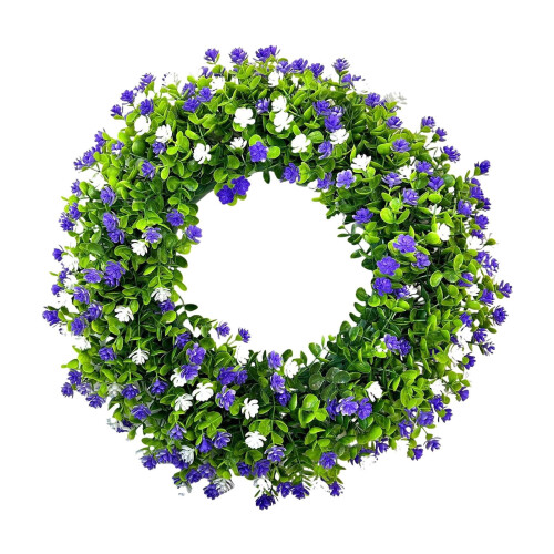 Couronne de printemps à suspendre, style champêtre, 33 cm 1