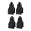 Motorcycle Tire Plug Kit Air Valve Cap 4 PCS Black 1