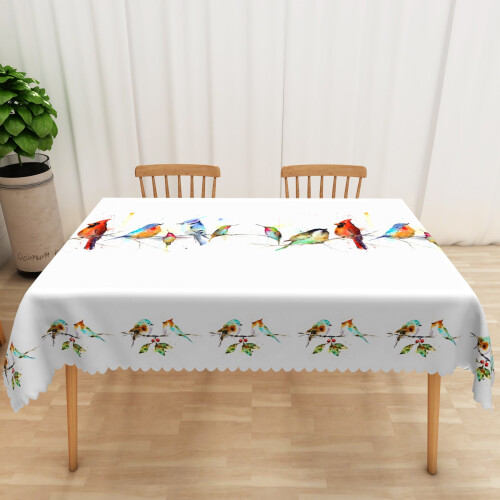 Nappe rectangulaire aquarelle colibri 152 x 259 cm 1