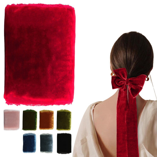 Samtbandrolle, orange, 10 Yards breit 1