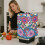 Κάλυμμα αποχυμωτή σε καμβά με εκτύπωση λουλουδιών Pop Art 8x8x17 ίντσες 4