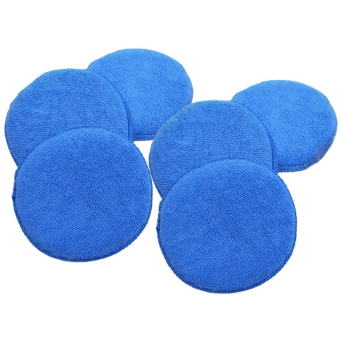 Wax Applicator Pads Blue 6 pcs 5 x 5 x 0.4 in