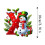 Red Initial Christmas Ornament Acrylic Snowman with Green 3