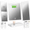 LED Travel Makeup Mirror Rechargeable Trifold 78 LEDs 1