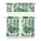 Green Tropical Leaf Kitchen Curtain Valance Set 36 inch 1
