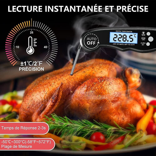 Digital Kitchen Thermometer for Cooking Meat and Wine 2