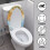 WC-Deckelbezug mit Blumenmuster, waschbar, aus Polyester, rund 3