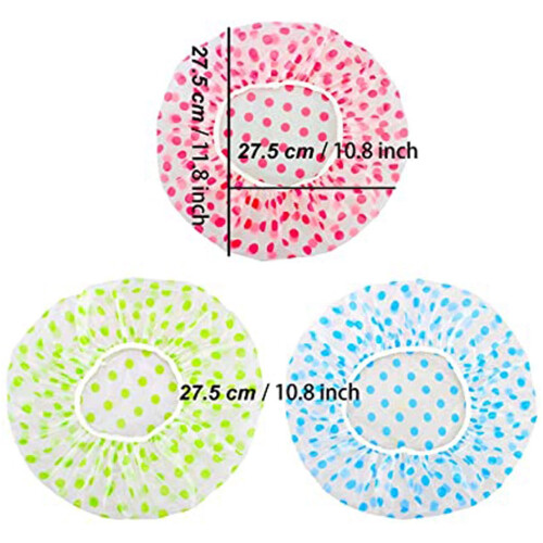 Bonnet de douche réutilisable, élastique et imperméable, en plastique. 2