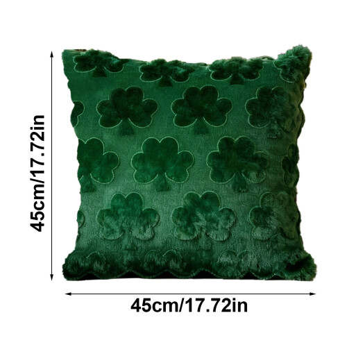 Ensemble de 4 housses de coussin pour la Saint-Patrick, 45 x 45 cm, vertes 2