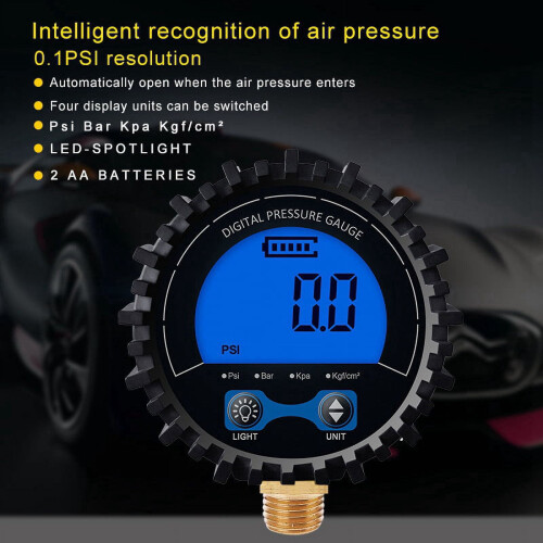 Digital Tire Pressure Gauge with 1/4 Inch Quick Connect 2