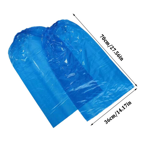 Surchaussures jetables en plastique, 100 pièces, bleues 2