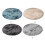 Round Tie-Dyed Carpet Beige Light Tan 5x7 ft 2