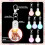 10 Pcs LED Sublimation Blank Keychain Acrylic Lighted Transfer Round DIY Keychain 4