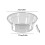 DAMAI Clear Round Washbasin Portable Thickened Tub 1pc 2