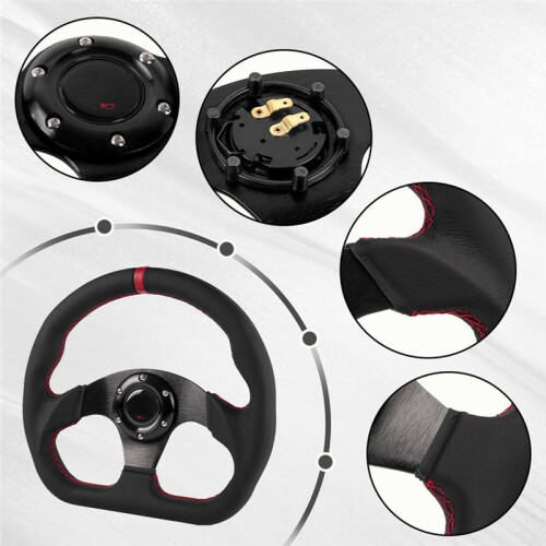 Jogo de PC de Corrida de 13 Polegadas 320 mm Volante de Couro Peças de Corrida de Drift Volante Modificado 2