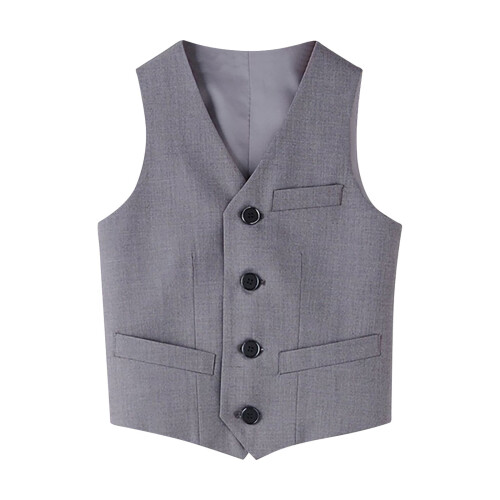 Boys' Formal Suit Vest Tailored Fit 4-Button