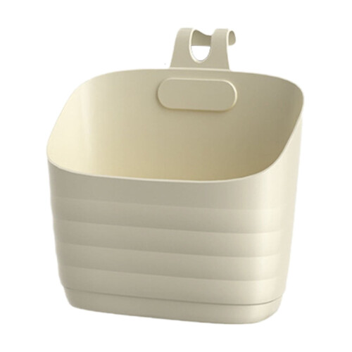 Karymi Wall-Mounted Stackable Storage Basket Beige 1