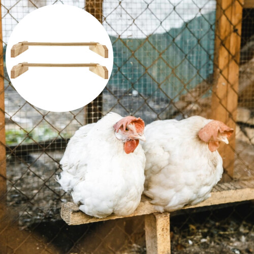 Natural Wood Chicken Perch for Brooder and Coop 2 pcs 1