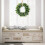 Artificial Eucalyptus Wreath 17 Inch Green with White 6