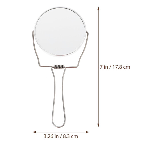 ROSENICE Double-Sided Folding Handheld Makeup Mirror with 1