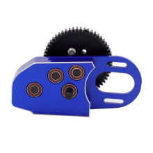 Caixa de Transmissão Intermediária 2Low CNC com Engrenagem Overdrive para LCG 1/10 RC Crawler para Axial SCX10 III 90046 TRX4 Azul