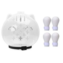 Cat Muzzle Breathable Transparent Head Cover with 4