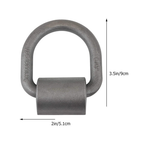 Weld-on D Ring Heavy Duty Trailer Tie Down Anchor 1/2 inch 1