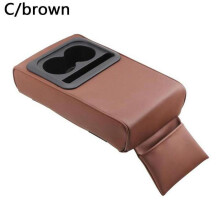 Universal Car Armrest Center Console Box PU Leather
