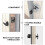 Metal Barn Door Handle Lock Set with Key 3