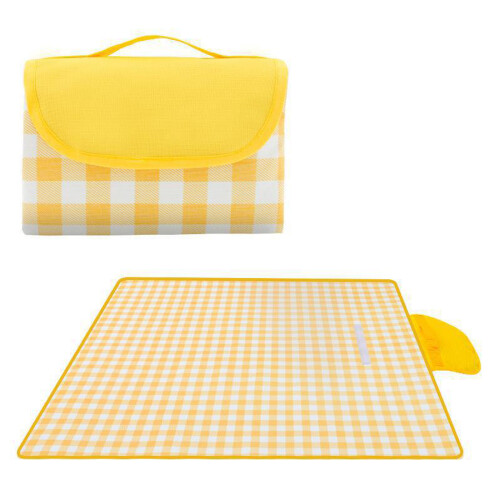 Picnic Blanket Waterproof Sandproof Yellow Foldable Portable