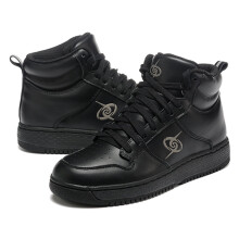 LELINTA Unisex High-Top Sneakers Leather Platform Walking