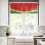 Watermelon Kitchen Curtains Set with Valance 24 inch Red 3