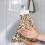 Leopard Print Hand Towels with Button Loop 2-Pack 2