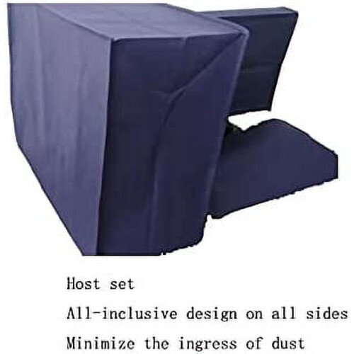 Computer Dust Cover Set Monitor Keyboard CPU Tower Blue 3-Pc 1